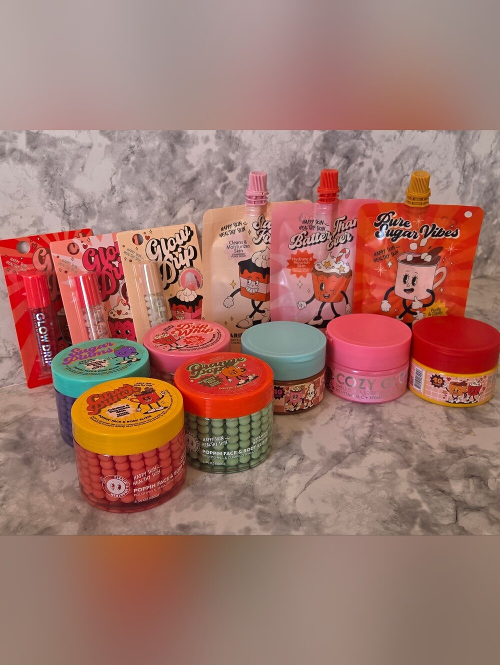 Happy Skin Healthy Skin 13 Piece Bundle - Face Wash & Pads, Serums